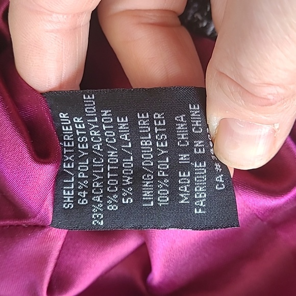 Women's jacket tweed cropped gray with Teal and purple accents - Picture 10 of 10